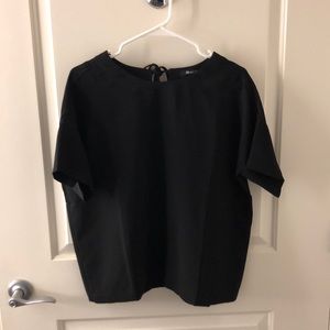 Madewell black short sleeve blouse